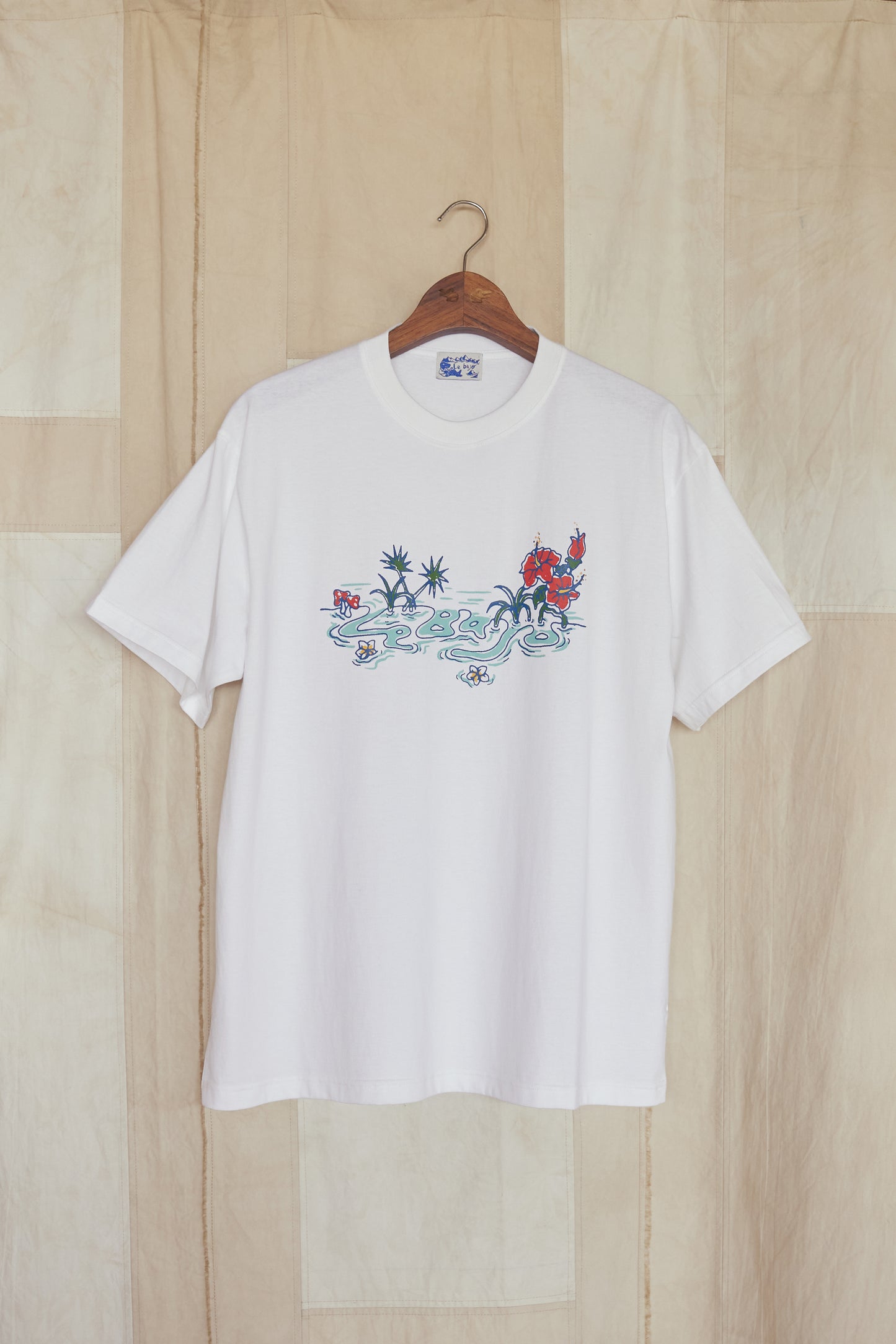 Adult Hibiscus T-Shirt in White