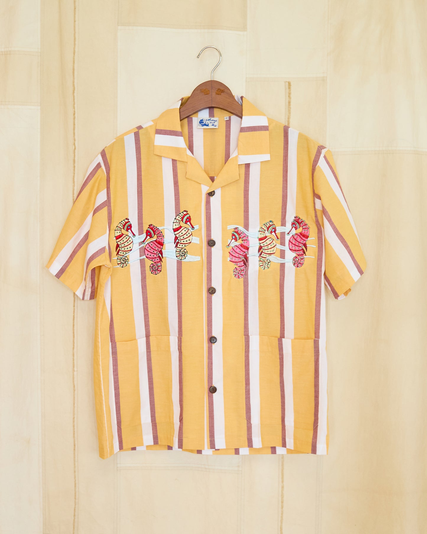 Seahorse Beach Shirt In Yellow