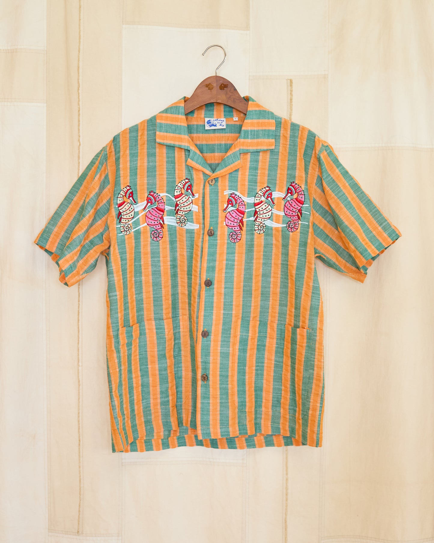 Seahorse Beach Shirt In Orange