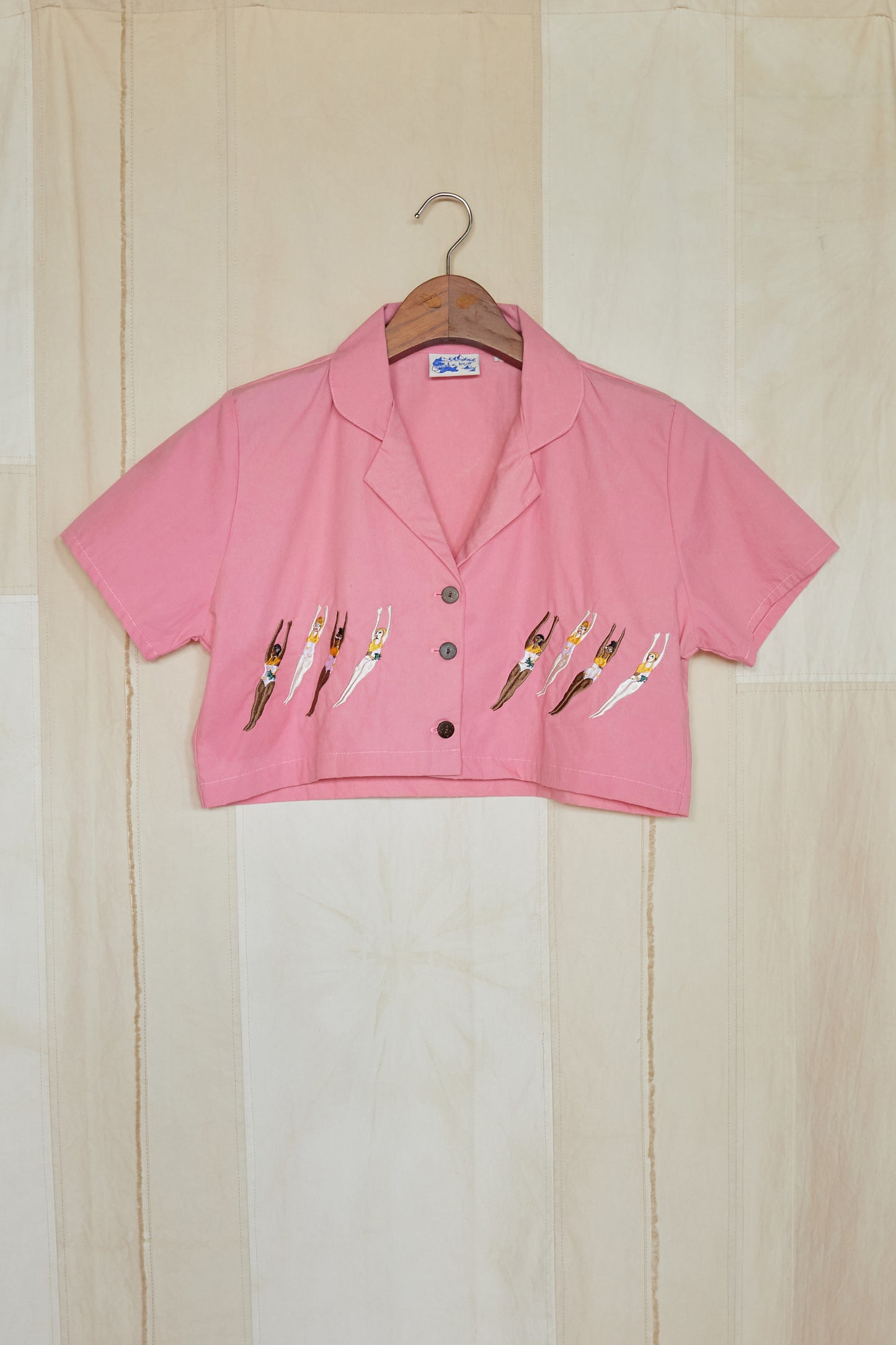 Adult Swim Girls Pink Cropped Shirt