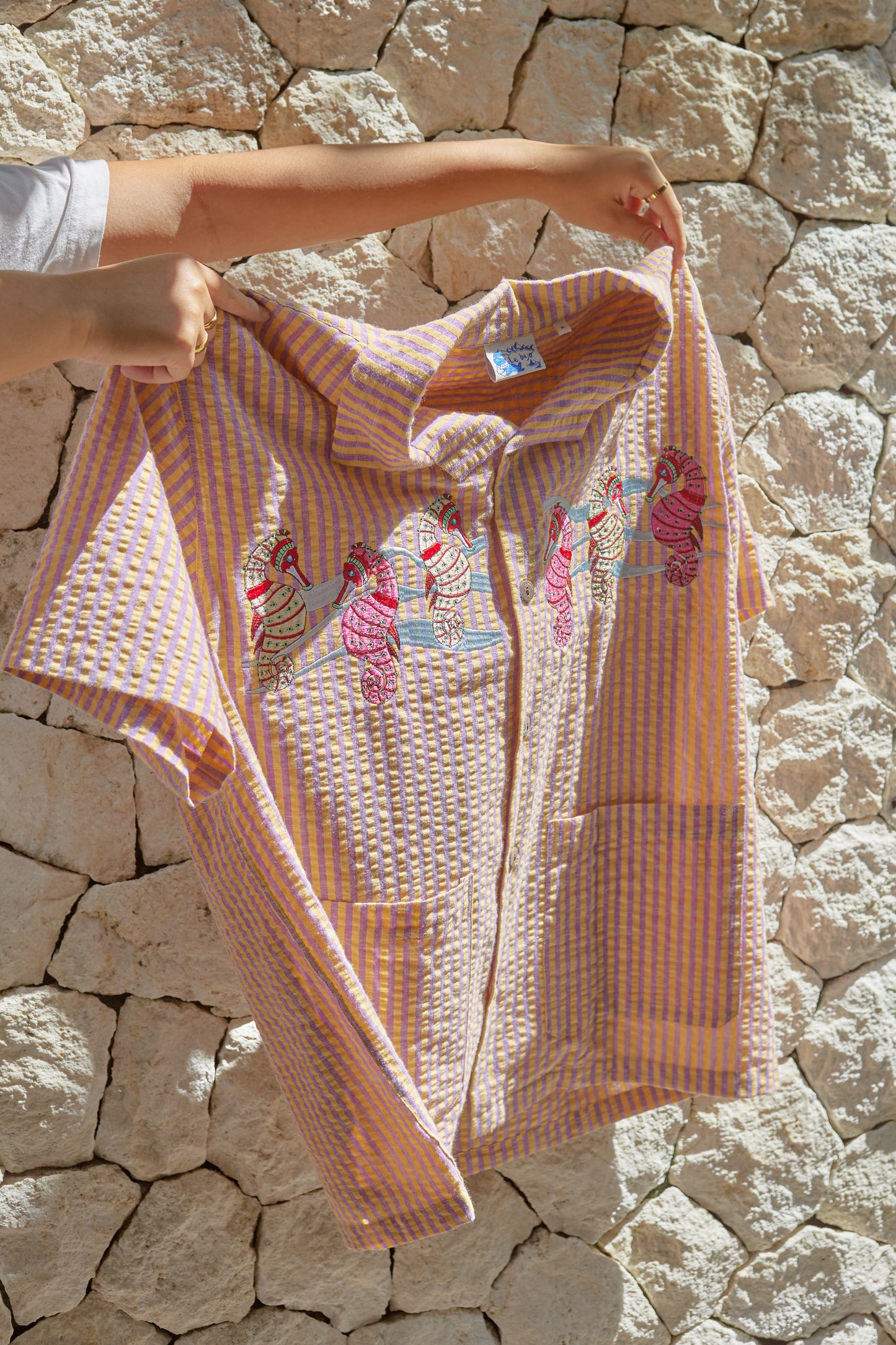 Seahorse Beach Shirt In Purple