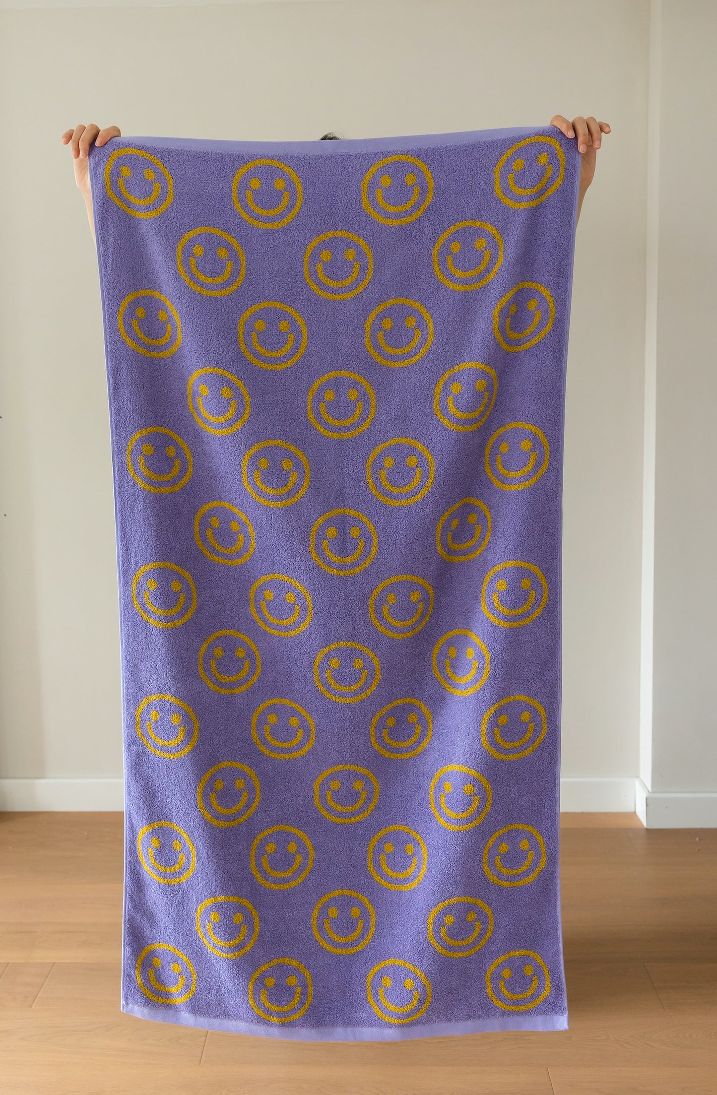 Smiley Lavender bath Towel