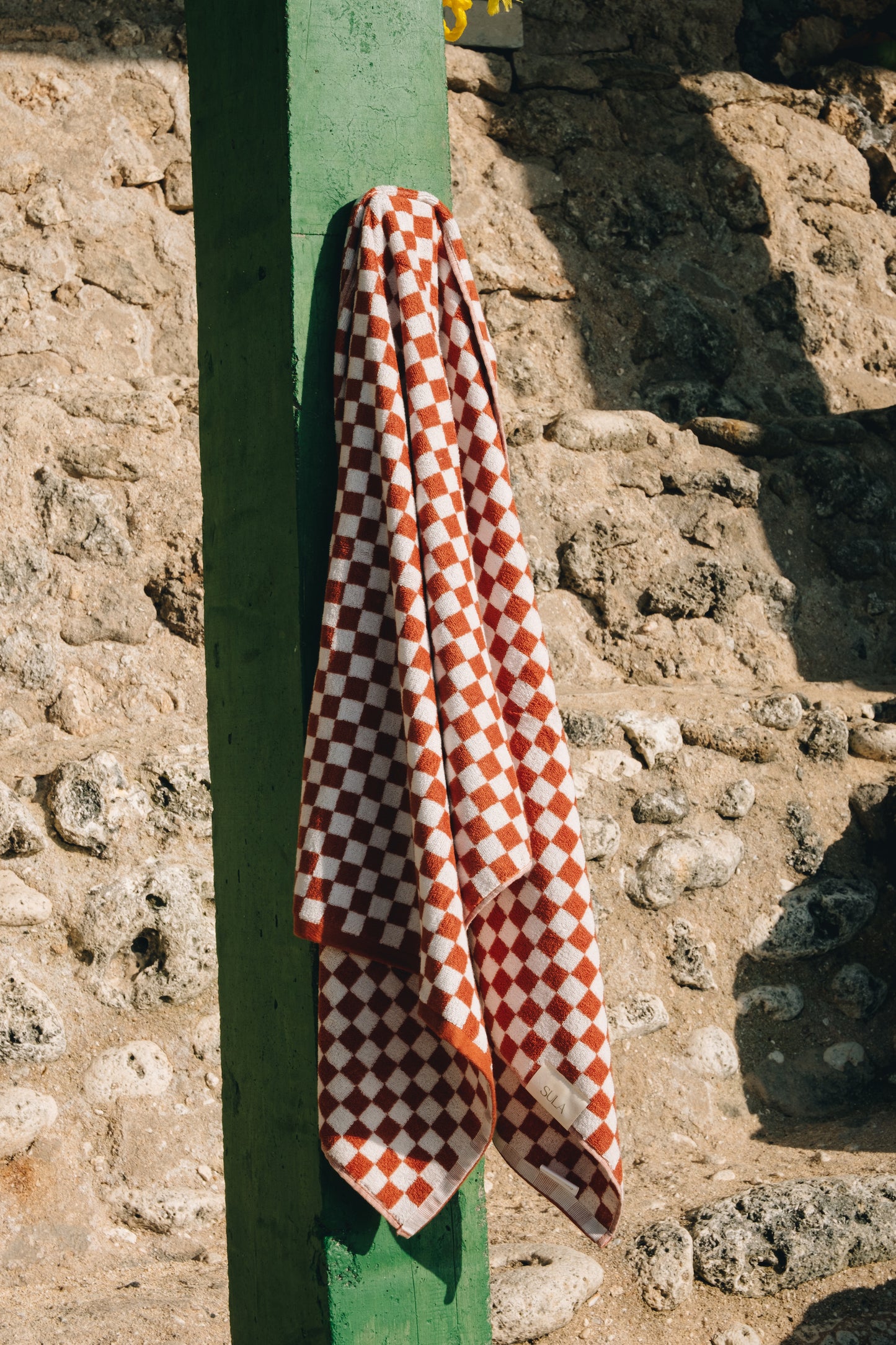 Checkered Auburn Bath Towel