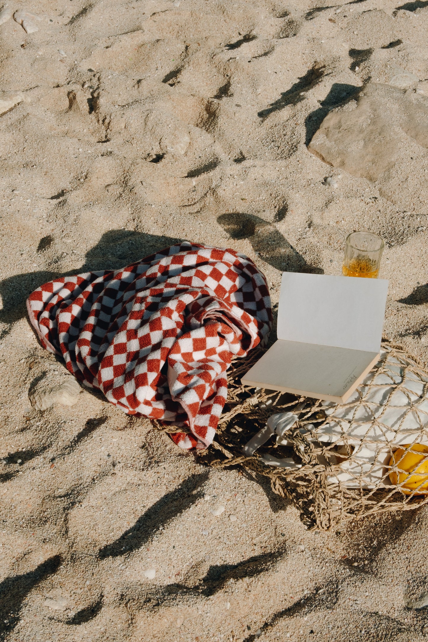 Checkered Auburn Bath Towel