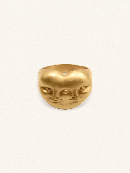 Heart To Heart Ring In Gold