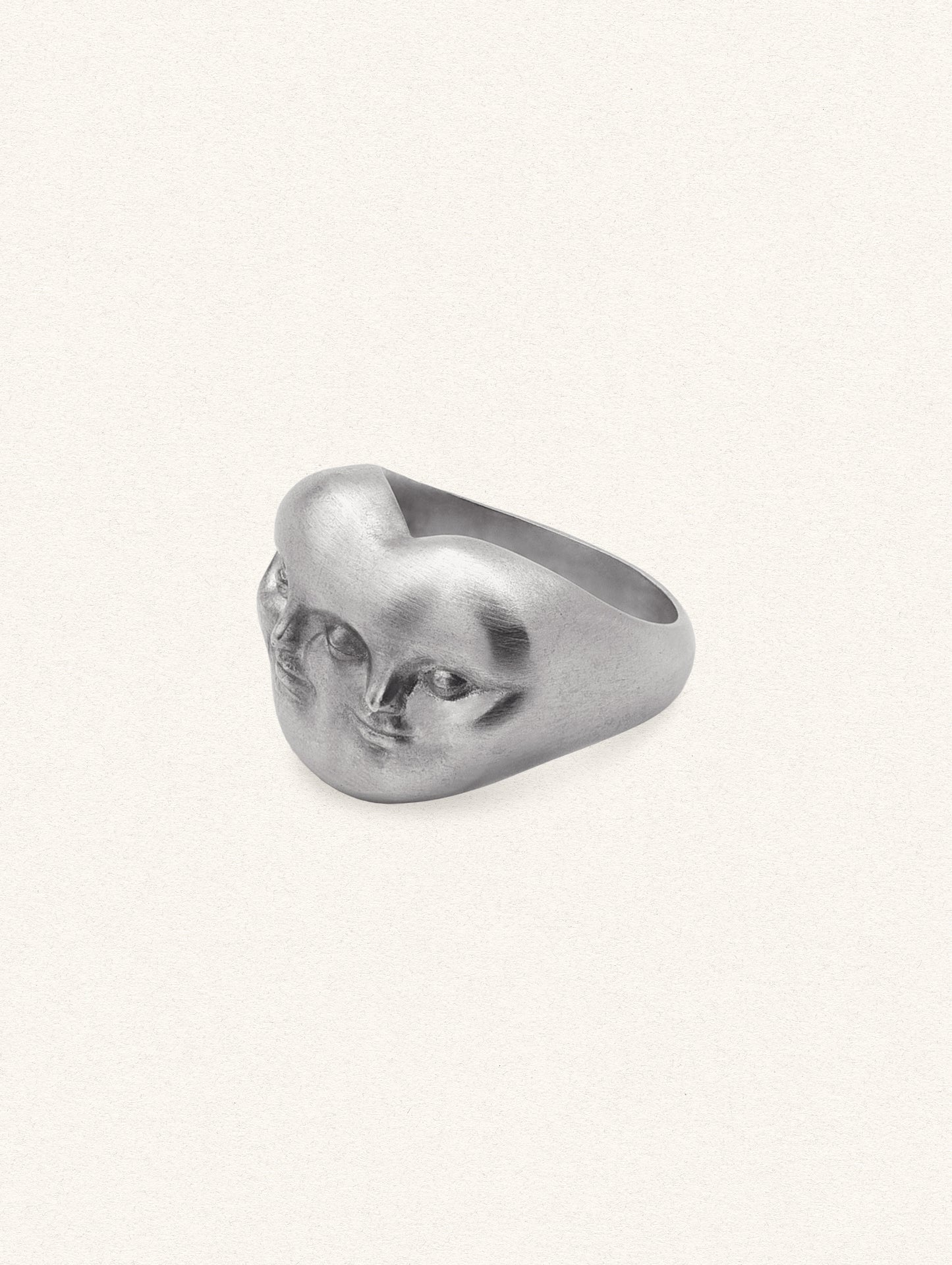 Heart To Heart Ring In Silver