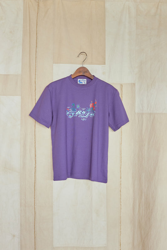 Kids Hibiscus T-shirt in Purple