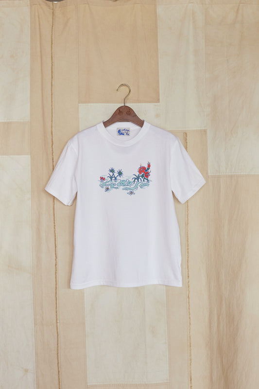 Kids Hibiscus T-shirt in White