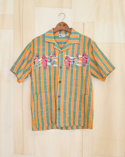 Seahorse Beach Shirt In Orange