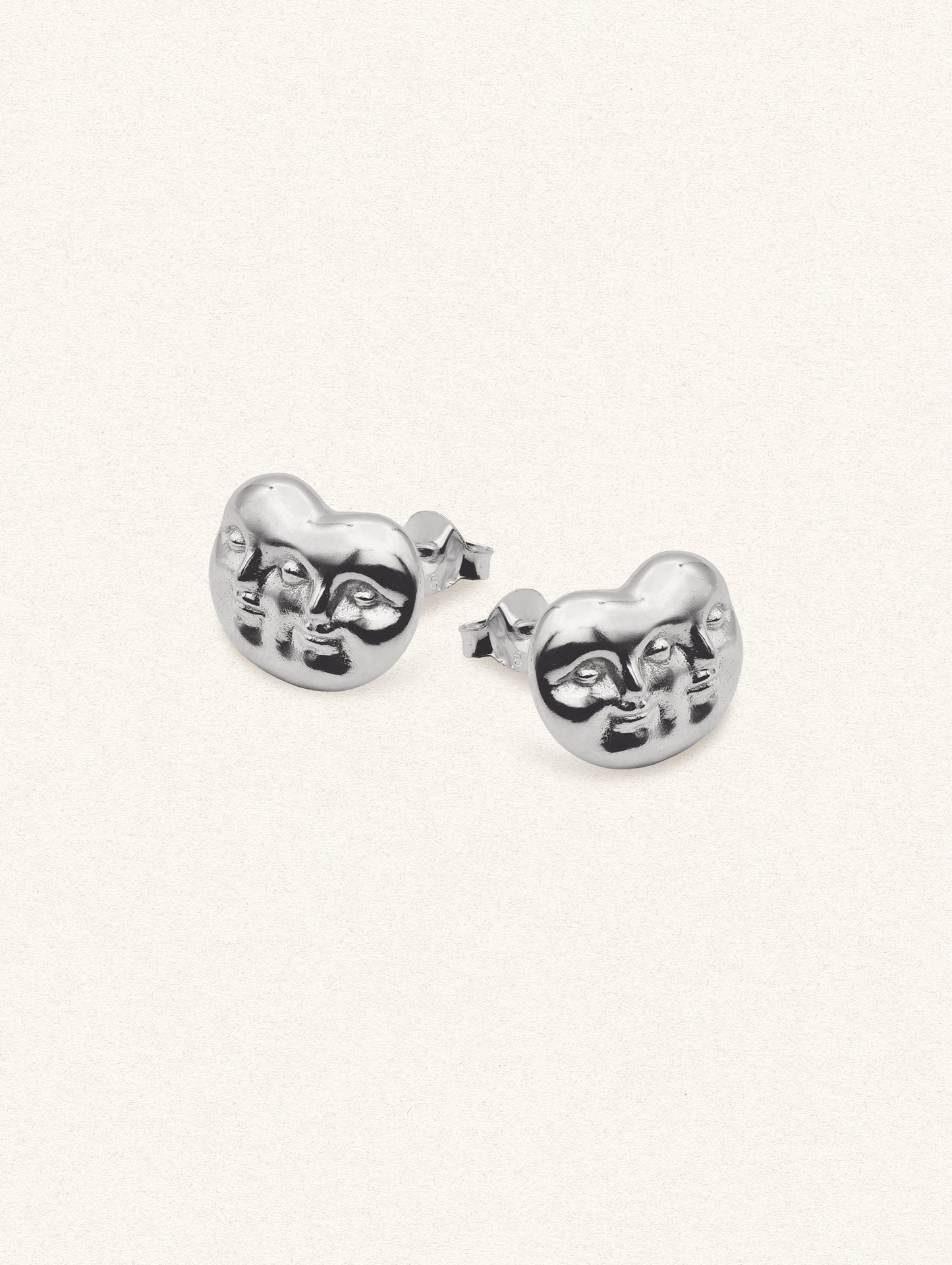 Magic Bean Earrings in Silver