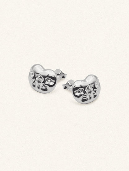 Magic Bean Earrings in Silver