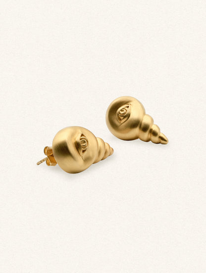 See Shell Earrings In Gold