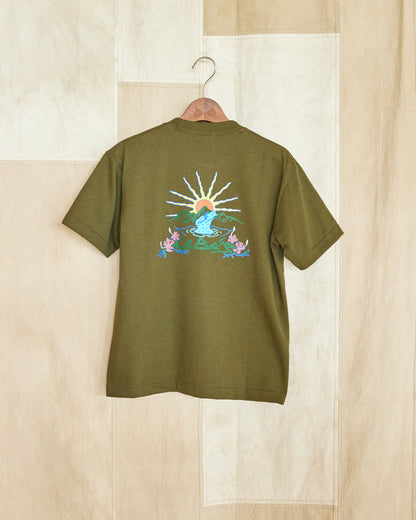 Kids Komodo Sunbathing T-shirt in Olive